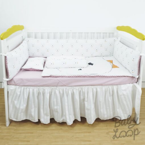 Bedding Printed Cotton Set White Bear (Pre Order)