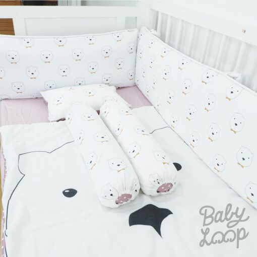 Bedding Printed Cotton Set White Bear (Pre Order) - Image 4
