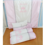 Bed Cover Set Infant Pink Grey (Pre Order)