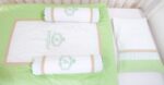 Bed Cover Set Infant Green White (Pre Order)