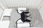 Bed Cover Set Toddler Grey Doggie (Pre Order)