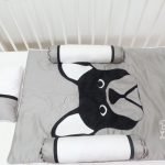 Bed Cover Set Toddler Grey Doggie (Pre Order)