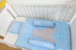 Bed Cover Set Toddler Blue Grey Bear (Pre Order)