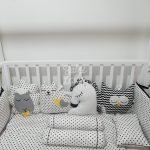 Bedding Special Bumper Animal Polka White (Pre Order)