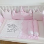 Bedding Special Bumper Crown Polka White Pink (Pre Order)