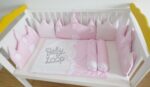 Bedding Special Bumper Crown Polka White Pink (Pre Order)