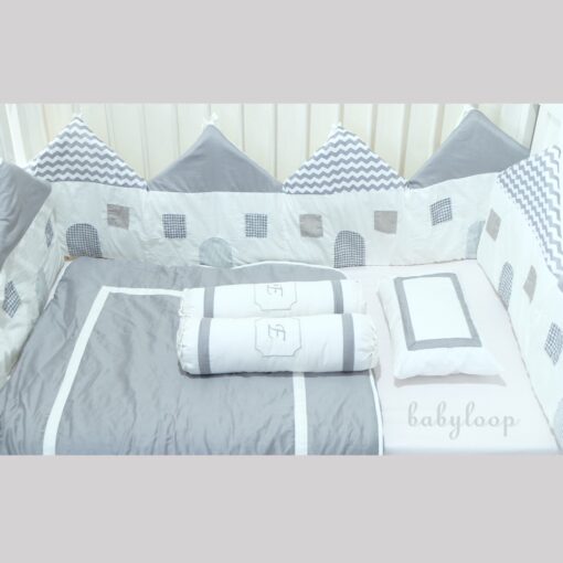 Bedding Special Bumper House White Grey (Pre Order)