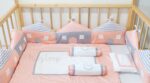 Bedding Special Bumper House Peach Grey (Pre Order)
