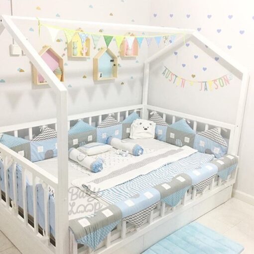 Bedding Special Bumper House Blue Grey (Pre Order)