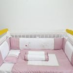 Bedding Classic Set Three Bears White Mix Dusty Pink (Pre Order)