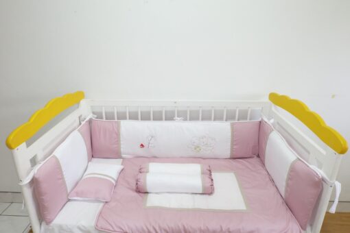 Bedding Classic Set Three Bears White Mix Dusty Pink (Pre Order)