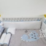 Bedding Handmade Set Dino Polka Grey (Pre Order)