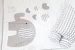 Bedding Handmade Set Elephant White Grey (Pre Order)
