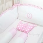 Bedding Lace Set White Pink Ruffles (Pre Order)