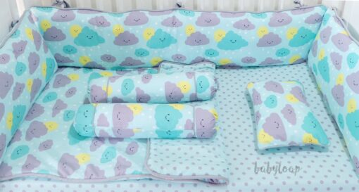 Bedding Cotton Set Colourful Clouds (Pre Order)
