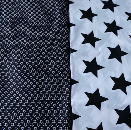 Black and White Star - Japanese Cotton