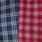 Red Navy Grid - Japanese Cotton