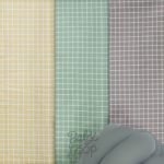 JP KJ Small Grid Yellow, Green, Beige - Japanesse Cotton
