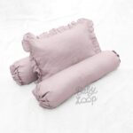 Ruffles Dusty Pink Pillow and Bolster Set Infant Japanese Cotton