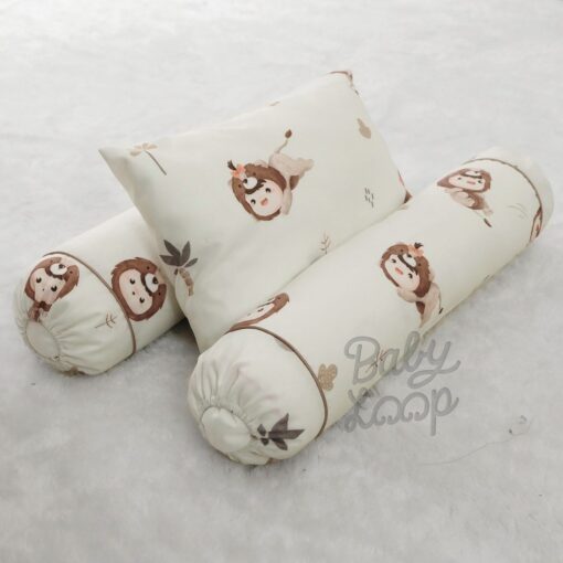 Little Lion Infant Pillow and Bolster Set Printed Cotton