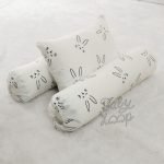 Rabbit Black and White Pillow and Bolster Set Printed