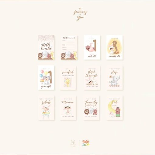 BL x OH - Bundle AS YOU GROW - Baby Journal, Milestone Cards - Illustrated Cover - Image 3