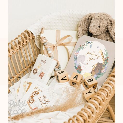 BL x OH - Bundle AS YOU GROW - Baby Journal, Milestone Cards - Linen Cover