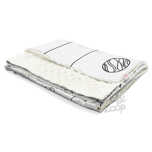 Minky Blanket Space Monochrome - Selimut Bayi - Image 2