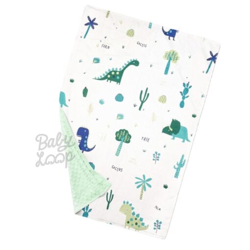 Minky Blanket Dino - Selimut Bayi & Anak - Image 2