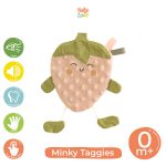 Minky Taggies Strawberry - Mainan Sensori - Baby Loop