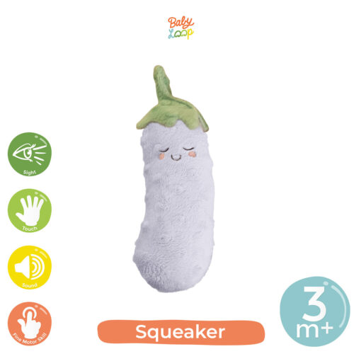 Squeaker Eggplant - Boneka Genggam - Baby Loop