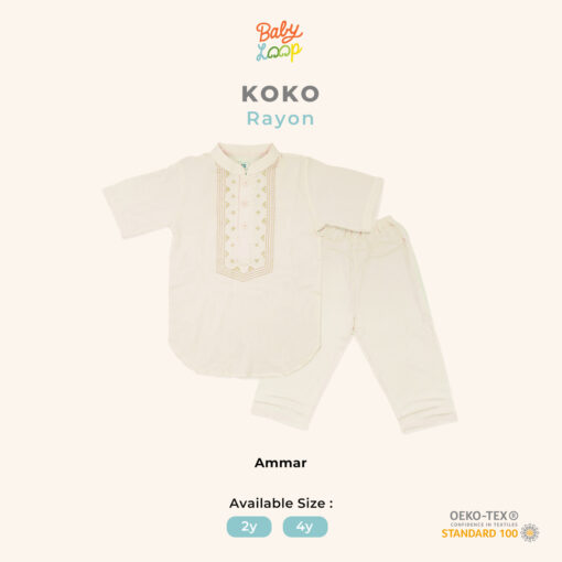Ammar Koko Set - Baju Koko Anak 2-4 Tahun - Baby Loop