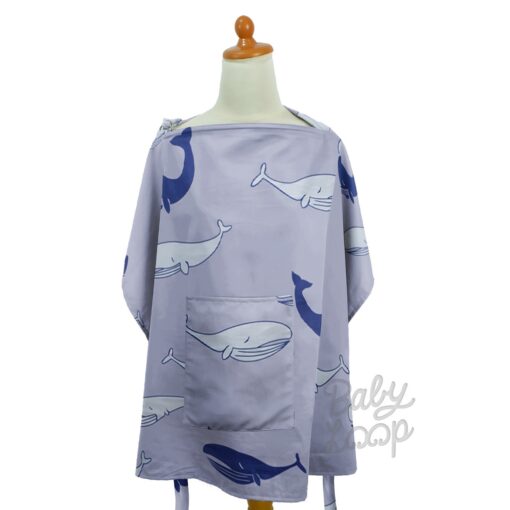 Nursing Cover Whale Navy - Apron Menyusui - Baby Loop
