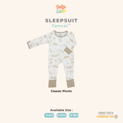 Sleepsuit Classic Picnic - Baju Anak 0-18 bulan - Baby Loop