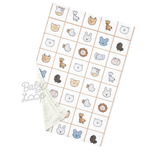 Minky Blanket Infant Grid Animal - Selimut Bayi & Anak - Baby Loop - Image 2