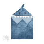 Hoodie Blanket Minky shark Inner Bamboo Cotton - Selimut Bayi & Anak - Baby Loop