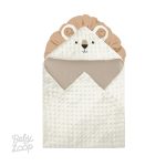 Hoodie Blanket Minky Lion Inner Bamboo Cotton - Selimut Bayi & Anak - Baby Loop