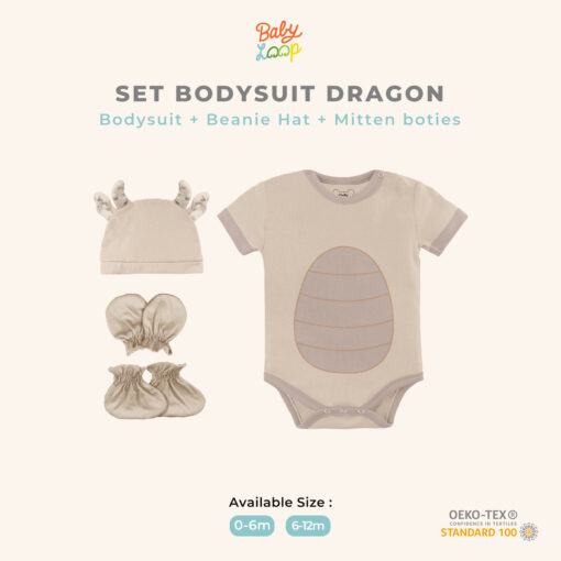 Baju Bayi -  Set Bodysuit Dragon - Baby Loop - Image 3