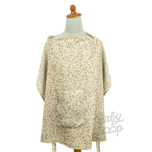 Nursing Apron Birds And Leaves - Apron Menyusui - Baby Loop