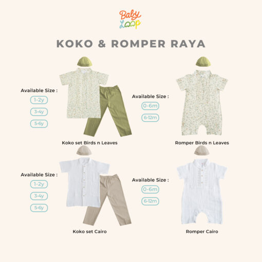 Baju Bayi dan Anak - Koko set dan Romper Raya Collection - Baby Loop