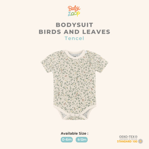 Baju Bayi - Bodysuit Tencel Birds And Leaves - Baby Loop
