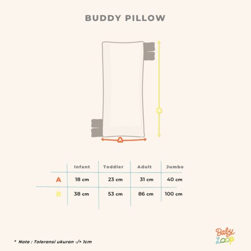 Guling Boneka - Buddy Pillow Tencel XXL JUMBO - Baby Loop - Image 6