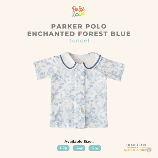 Baju Anak - Parker Polo Shirt Tencel Enchanted Forest - Baby Loop