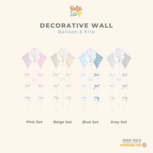 Dekorasi Dinding - Decorative Wall Ballon & Kite - Baby Loop