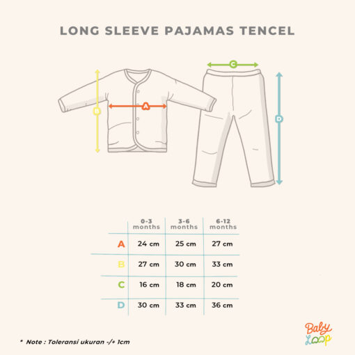 Piyama Bayi - Long Sleeve Pajamas Tencel Colorful Animal - Baby Loop - Image 4