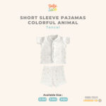 Piyama Bayi - Short Sleeve Pajamas Tencel Colorful Animal - Baby Loop