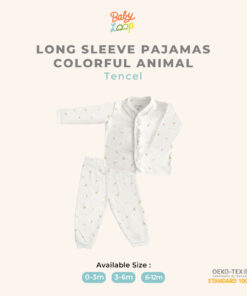 Piyama Bayi - Long Sleeve Pajamas Tencel Colorful Animal - Baby Loop